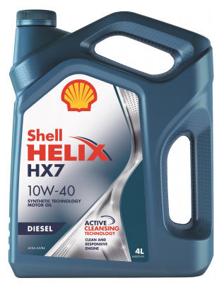 Shell Helix HX7 Diesel 10W-40 полусинтетическое 4л
