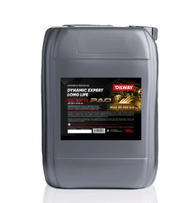 Моторное масло OilWay Dynamic Expert Long Life PAO 5w30 API CK-4 ACEA E9 синтетическое