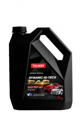 Моторное масло OilWay Dynamic Hi-Tech PAO 5w40 API SN Plus ACEA A3/B4 синтетическое