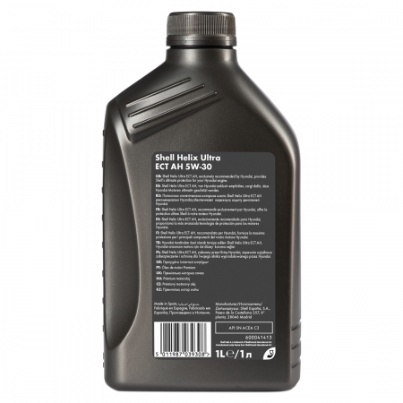 Shell Helix Ultra ECT AH 5W-30 синтетическое 1л